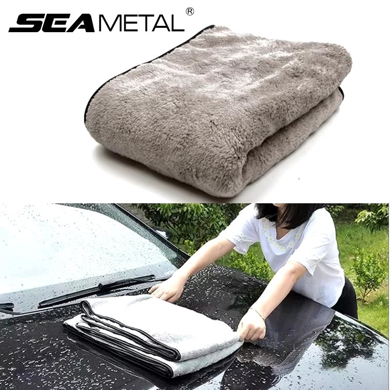 Premium Microfiber Car Drying Towel – Super Absorbent & Fast Dry (100×40 cm / 75×35 cm) - ShineTrek