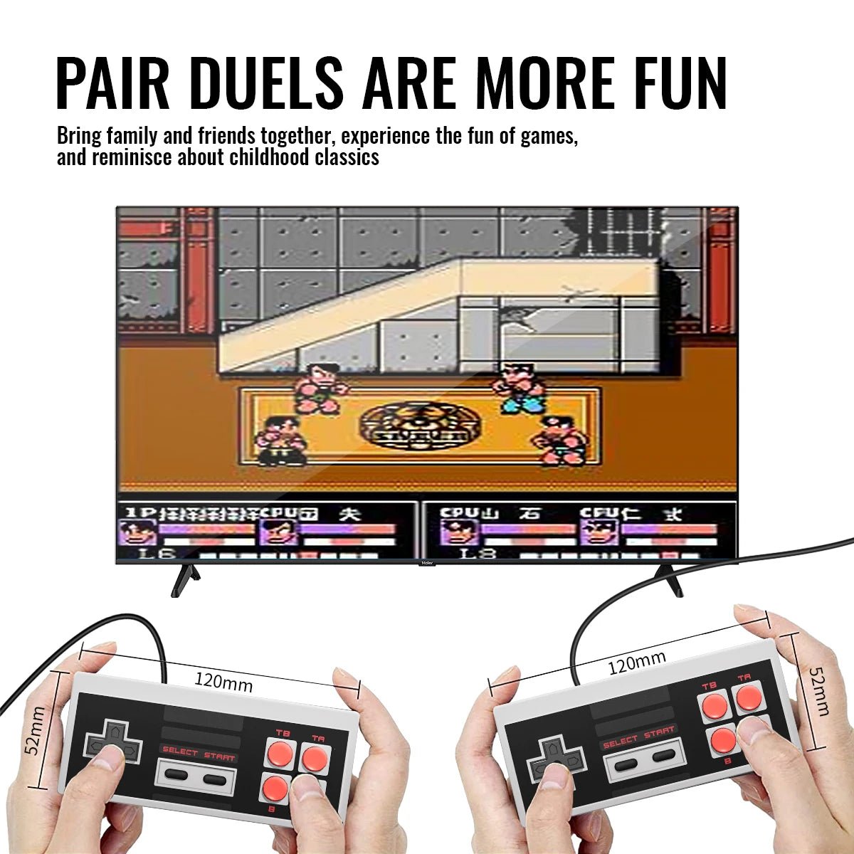 Retro Family HDMI Game Console – 621 Classic Games, 2 Controllers, Save & Load Function - ShineTrek